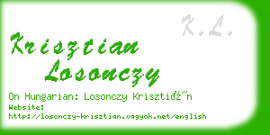 krisztian losonczy business card